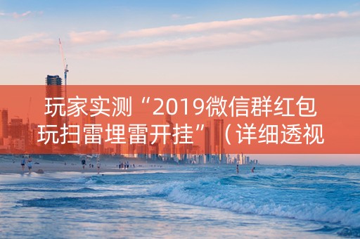 玩家实测“2019微信群红包玩扫雷埋雷开挂”（详细透视教程）-哔哩哔哩