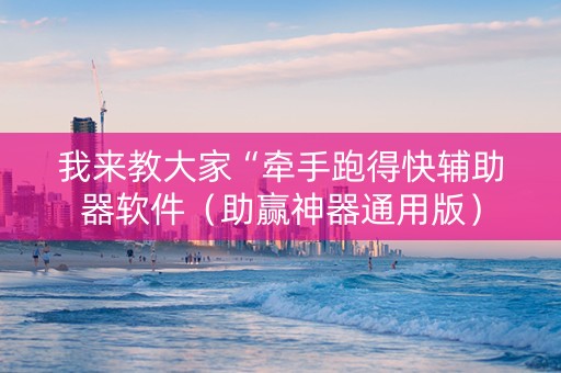 我来教大家“牵手跑得快辅助器软件（助赢神器通用版）
