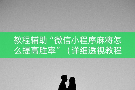 教程辅助“微信小程序麻将怎么提高胜率”（详细透视教程）-哔哩哔哩