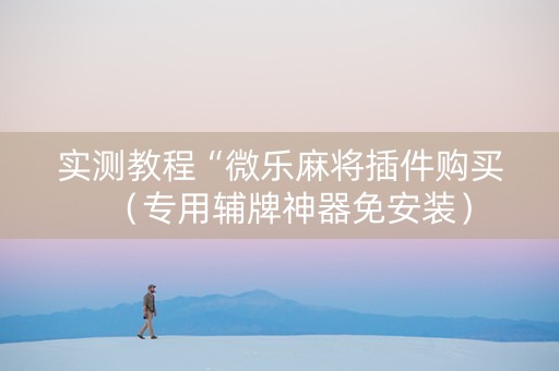 实测教程“微乐麻将插件购买（专用辅牌神器免安装）