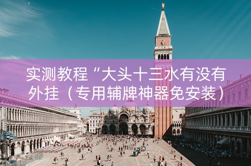 实测教程“大头十三水有没有外挂（专用辅牌神器免安装）