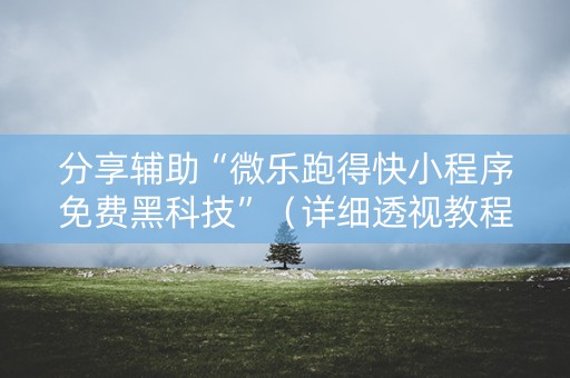 分享辅助“微乐跑得快小程序免费黑科技”（详细透视教程）-哔哩哔哩