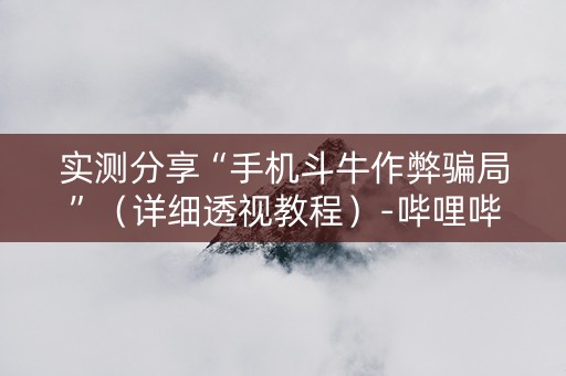 实测分享“手机斗牛作弊骗局”（详细透视教程）-哔哩哔哩
