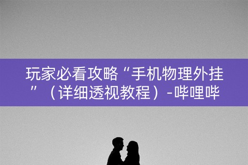 玩家必看攻略“手机物理外挂”（详细透视教程）-哔哩哔哩