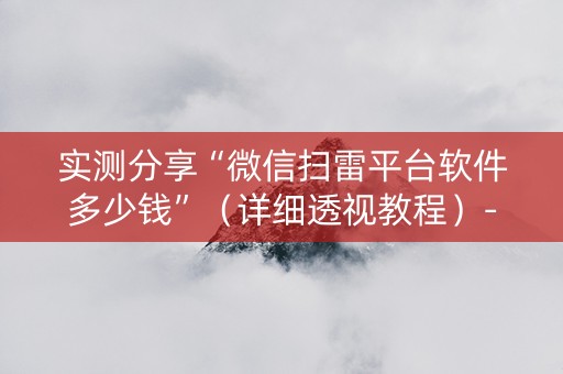 实测分享“微信扫雷平台软件多少钱”（详细透视教程）-哔哩哔哩