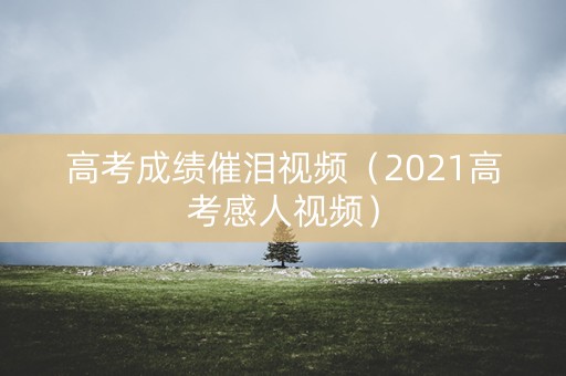 高考成绩催泪视频（2021高考感人视频）