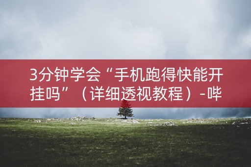 3分钟学会“手机跑得快能开挂吗”（详细透视教程）-哔哩哔哩