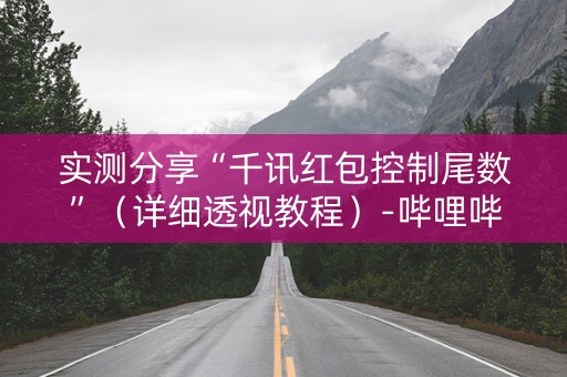 实测分享“千讯红包控制尾数”（详细透视教程）-哔哩哔哩