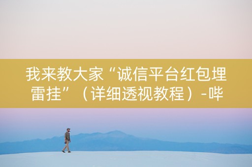 我来教大家“诚信平台红包埋雷挂”（详细透视教程）-哔哩哔哩