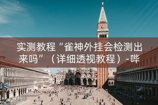 实测教程“雀神外挂会检测出来吗”（详细透视教程）-哔哩哔哩