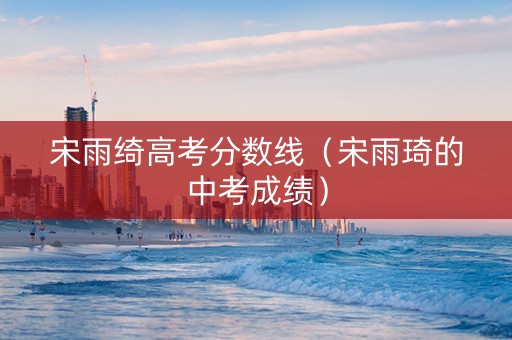 宋雨绮高考分数线（宋雨琦的中考成绩）