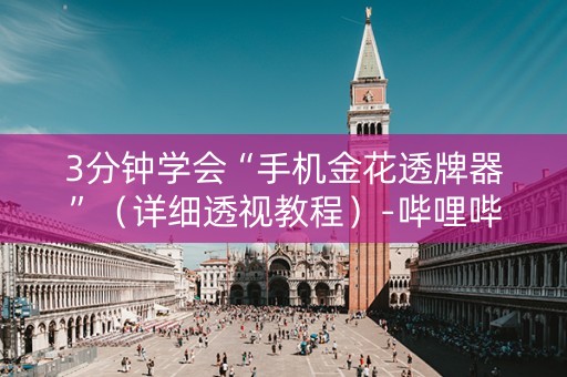 3分钟学会“手机金花透牌器”（详细透视教程）-哔哩哔哩