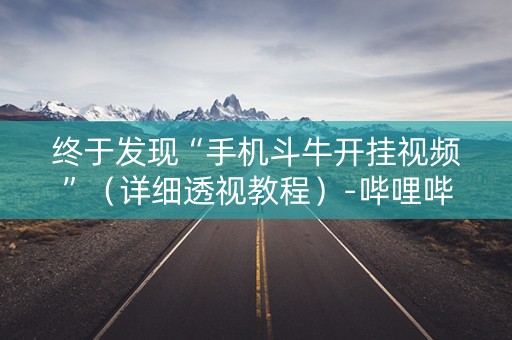 终于发现“手机斗牛开挂视频”（详细透视教程）-哔哩哔哩