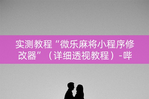 实测教程“微乐麻将小程序修改器”（详细透视教程）-哔哩哔哩