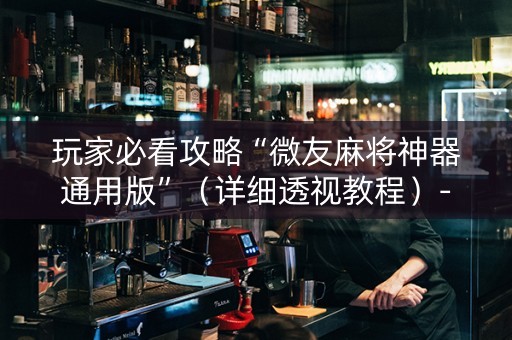 玩家必看攻略“微友麻将神器通用版”（详细透视教程）-哔哩哔哩