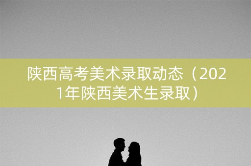 陕西高考美术录取动态（2021年陕西美术生录取）