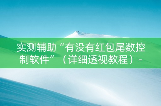 实测辅助“有没有红包尾数控制软件”（详细透视教程）-哔哩哔哩