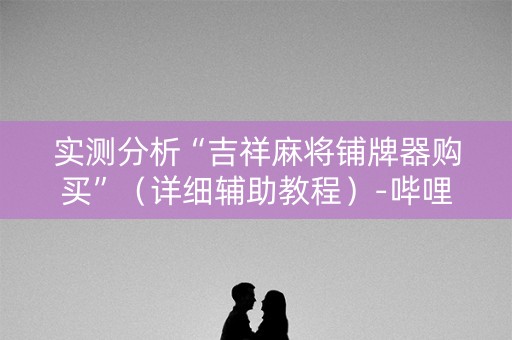 实测分析“吉祥麻将铺牌器购买”（详细辅助教程）-哔哩哔哩