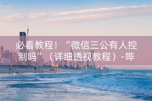 必看教程！“微信三公有人控制吗”（详细透视教程）-哔哩哔哩