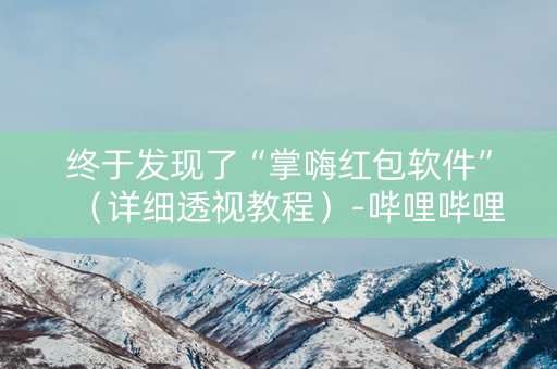 终于发现了“掌嗨红包软件”（详细透视教程）-哔哩哔哩