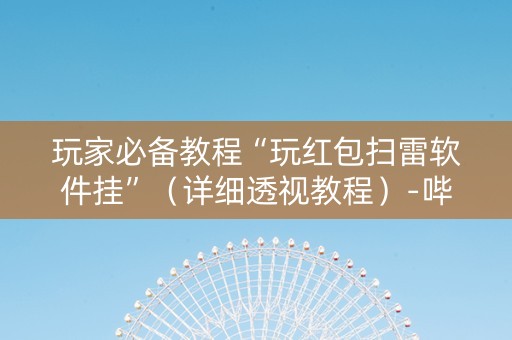 玩家必备教程“玩红包扫雷软件挂”（详细透视教程）-哔哩哔哩
