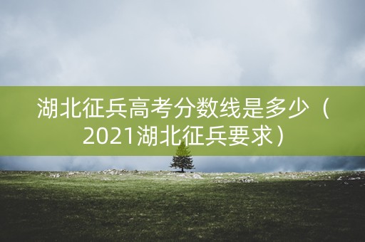 湖北征兵高考分数线是多少（2021湖北征兵要求）