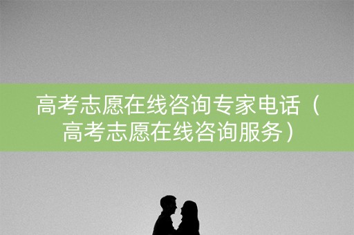 高考志愿在线咨询专家电话（高考志愿在线咨询服务）