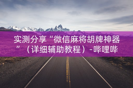 实测分享“微信麻将胡牌神器”（详细辅助教程）-哔哩哔哩