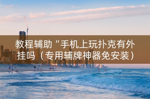 教程辅助“手机上玩扑克有外挂吗（专用辅牌神器免安装）