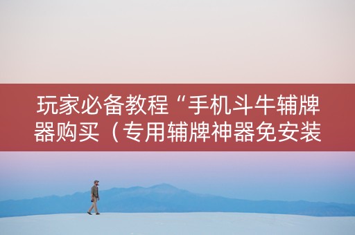 玩家必备教程“手机斗牛辅牌器购买（专用辅牌神器免安装）