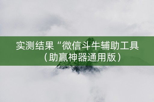 实测结果“微信斗牛辅助工具（助赢神器通用版）