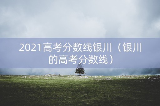 2021高考分数线银川（银川的高考分数线）