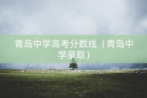 青岛中学高考分数线（青岛中学录取）
