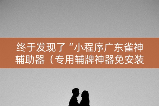 终于发现了“小程序广东雀神辅助器（专用辅牌神器免安装）