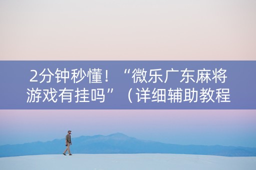 2分钟秒懂！“微乐广东麻将游戏有挂吗”（详细辅助教程）-哔哩哔哩