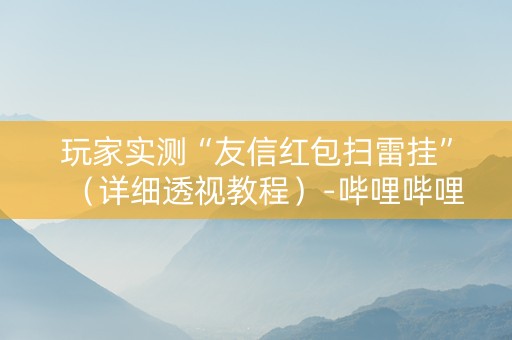 玩家实测“友信红包扫雷挂”（详细透视教程）-哔哩哔哩