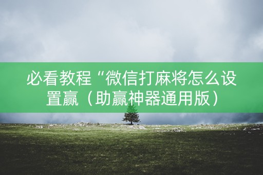必看教程“微信打麻将怎么设置赢（助赢神器通用版）