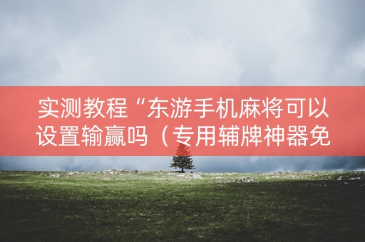 实测教程“东游手机麻将可以设置输赢吗（专用辅牌神器免安装）