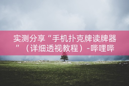 实测分享“手机扑克牌读牌器”（详细透视教程）-哔哩哔哩