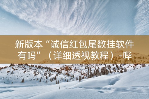 新版本“诚信红包尾数挂软件有吗”（详细透视教程）-哔哩哔哩