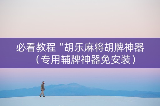 必看教程“胡乐麻将胡牌神器（专用辅牌神器免安装）