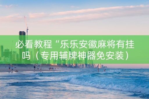 必看教程“乐乐安徽麻将有挂吗（专用辅牌神器免安装）