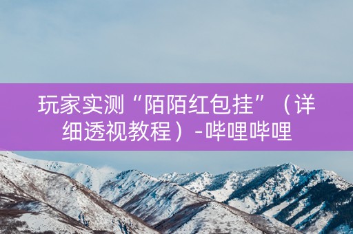 玩家实测“陌陌红包挂”（详细透视教程）-哔哩哔哩