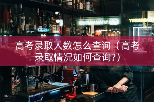 高考录取人数怎么查询（高考录取情况如何查询?）