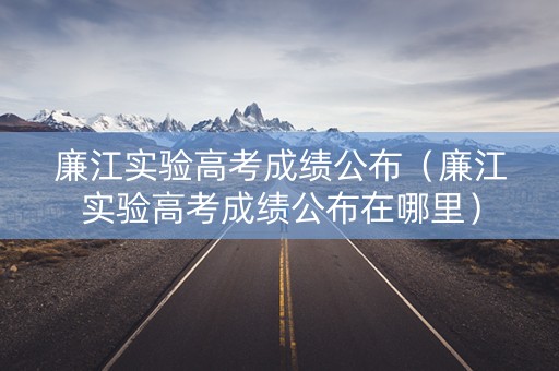 廉江实验高考成绩公布（廉江实验高考成绩公布在哪里）