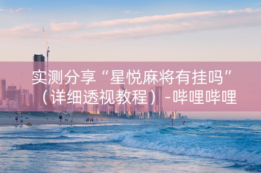 实测分享“星悦麻将有挂吗”（详细透视教程）-哔哩哔哩