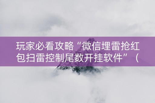 玩家必看攻略“微信埋雷抢红包扫雷控制尾数开挂软件”（详细透视教程）-哔哩哔哩