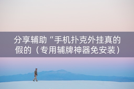 分享辅助“手机扑克外挂真的假的（专用辅牌神器免安装）