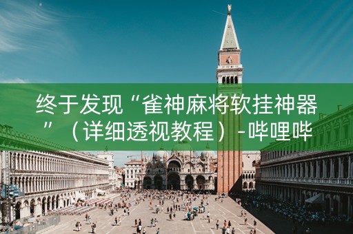 终于发现“雀神麻将软挂神器”（详细透视教程）-哔哩哔哩