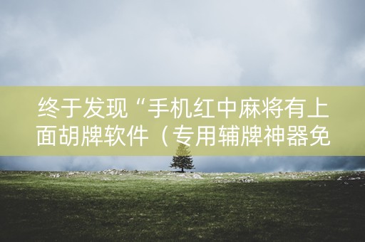 终于发现“手机红中麻将有上面胡牌软件（专用辅牌神器免安装）